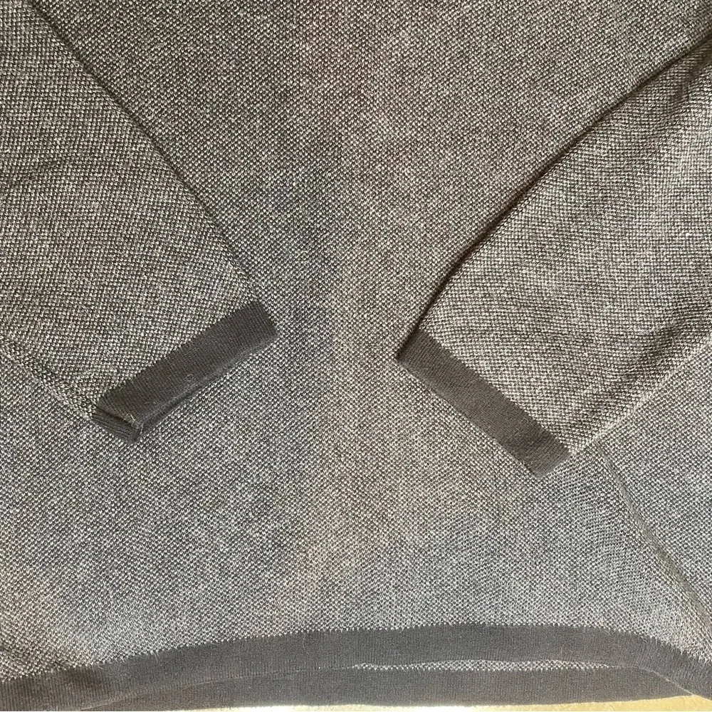 Hawker & Rye Stitxh Fix Cotton Cashmere Blend Sweater black Grey XL